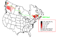 Blackpoll Warbler Breeding Map
