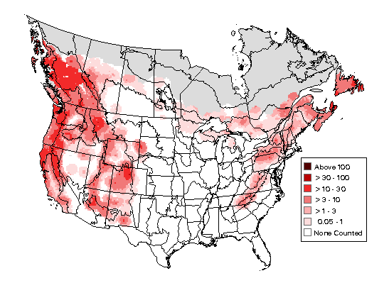 Dark-eyed Junco Breeding Map