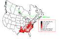 Hooded Warbler Breeding Map