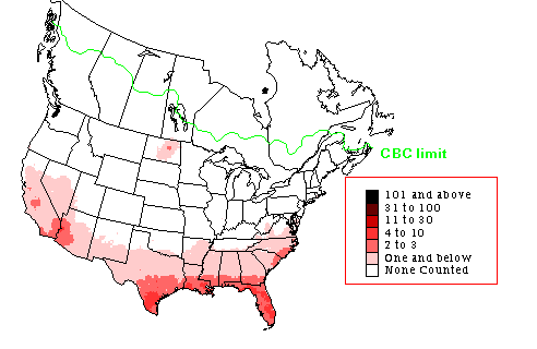 House Wren
Christmas Bird Count Map