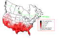 Loggerhead Shrike Winter Map