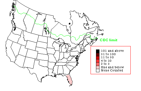 Ovenbird Winter Map