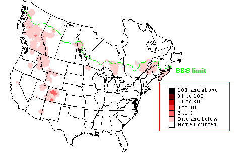 Pine Grosbeak Breeding Map