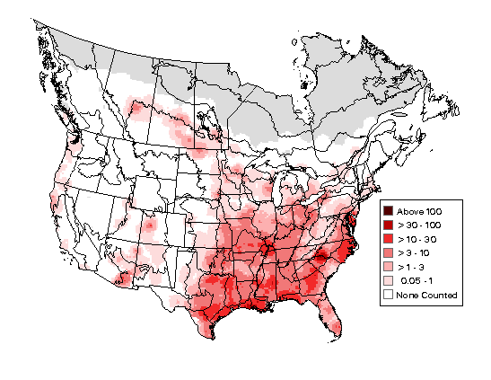 purple martin arrival map