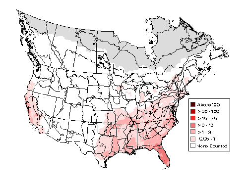 Red-shouldered Hawk Breeding Map