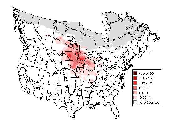 Sedge Wren Breeding Map